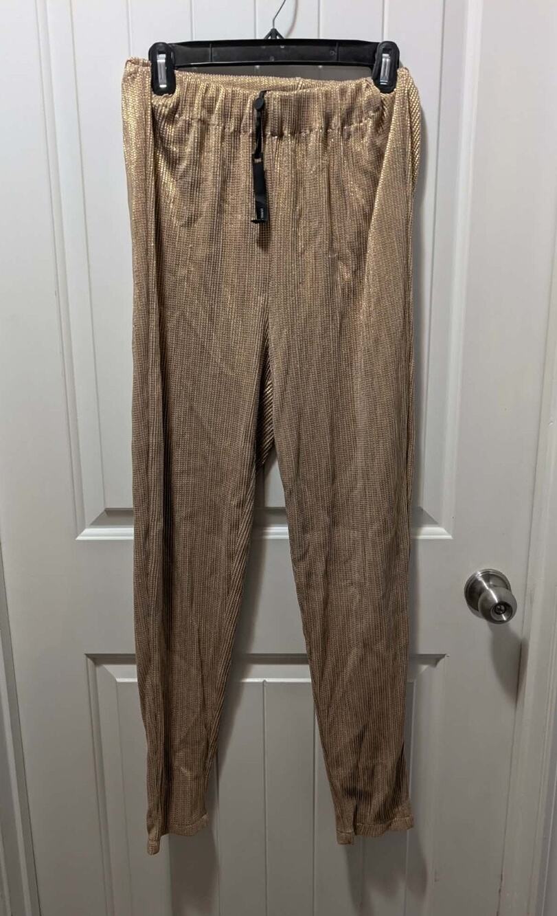 NEW! Intropia Women's Italy Gold High Waist Trousers Pants - Size 38 (S) US